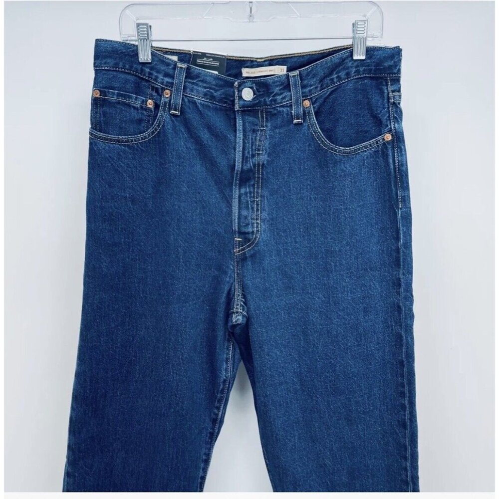 Levi’s Jeans Women’s 31x27 Ribcage Straight Leg Ankle Super High Rise Blue New - Picture 3 of 12